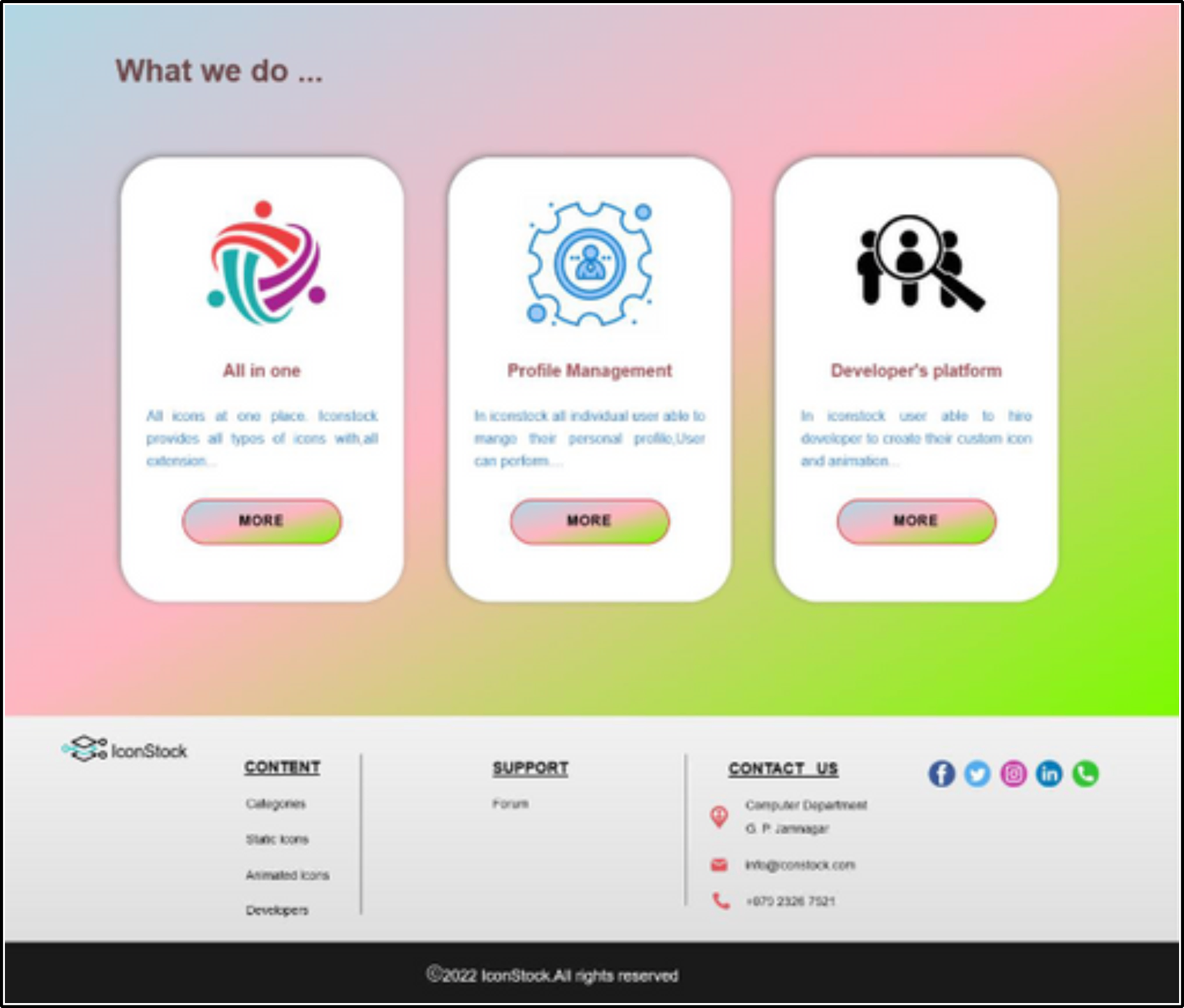 Branding & Identity – IconStock Website page 2
