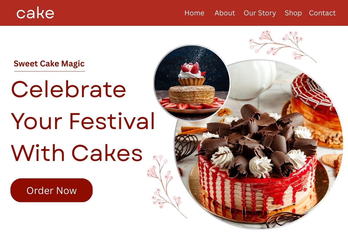 Bakery Website Banner — graphic design by Hima Thanki